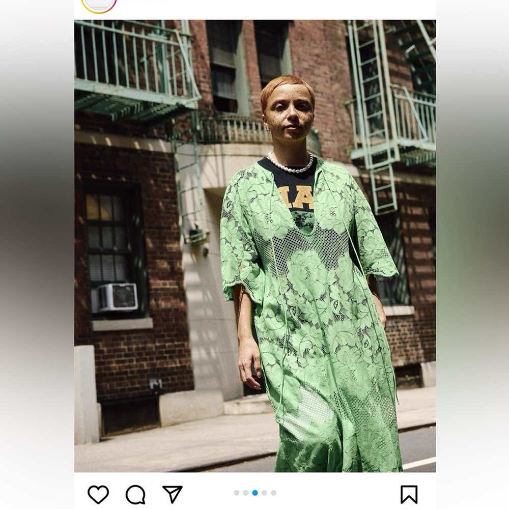 MR.LARKIN LOLA Dress.Green Lace Maxi Dress-XS - Picture 2 of 6